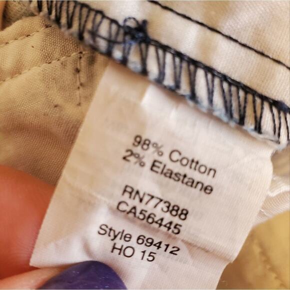 J. Crew‎ Floral Print Stretch Cropped Pants Blue Black Casual Career Trousers 2 - Picture 10 of 11